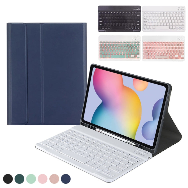 Custodia in pelle per tastiera Bluetooth con cappuccio quadrato A7 con slot per penna per Samsung Galaxy Tab S6 Lite / S7 / A7 10.4 2020, For Samsung Galaxy Tab S6 Lite
