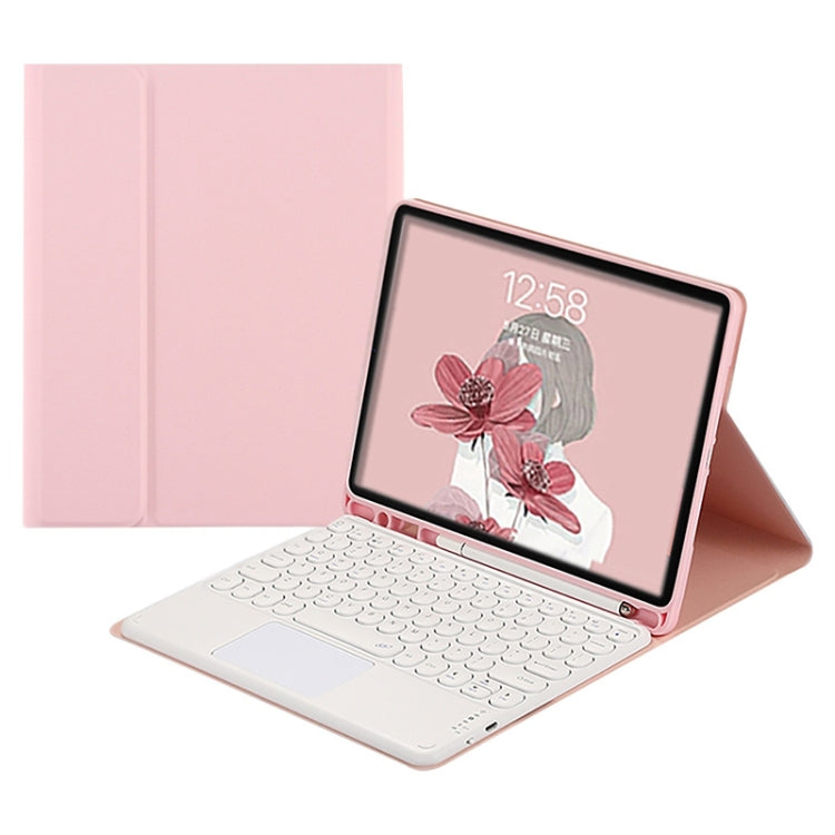 Custodia in pelle con tastiera Bluetooth con cappuccio rotondo con slot per penna per Samsung Galaxy Tab S6 Lite / S7 / A7 10.4 2020, For Samsung Galaxy Tab S6 Lite