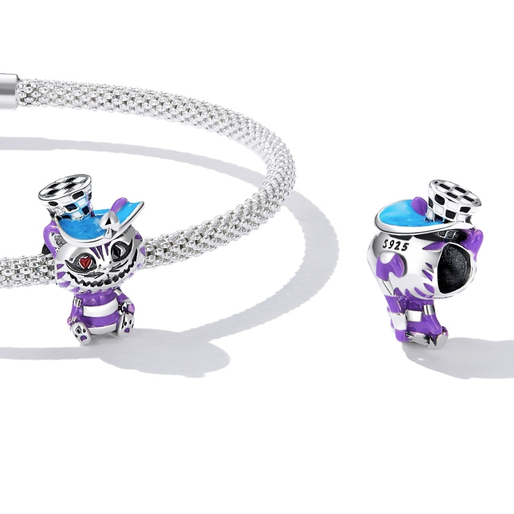 Accessori per collana braccialetto fai-da-te con perline di gatto magico in argento sterling S925, Magic Cat