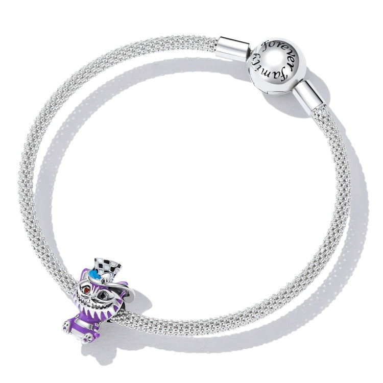 Accessori per collana braccialetto fai-da-te con perline di gatto magico in argento sterling S925, Magic Cat