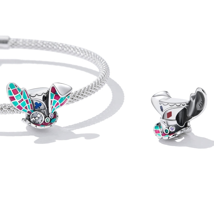 Accessori per collana braccialetto fai da te con orecchio di coniglio in argento sterling S925, Rabbit Ear Magic Hat