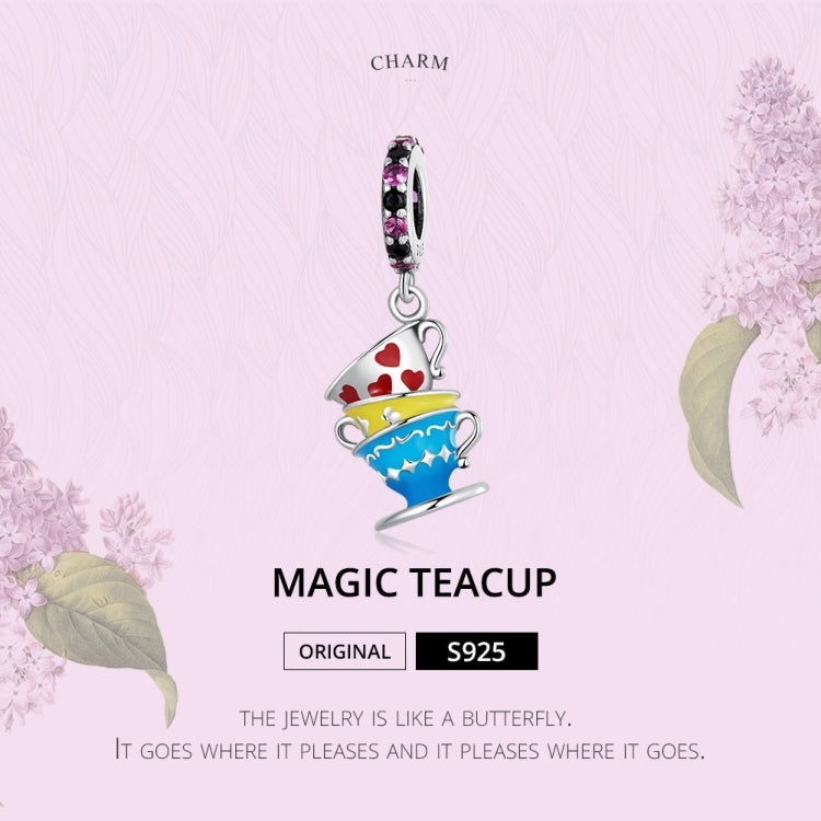 Accessori per collana braccialetto fai-da-te con ciondolo a forma di tazza magica in argento sterling S925, Magic Cup