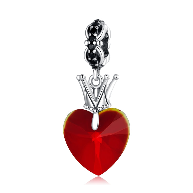 Accessori per collana braccialetto fai-da-te con ciondolo a forma di corona in argento sterling S925, Crown Heart