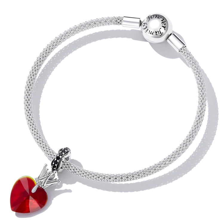 Accessori per collana braccialetto fai-da-te con ciondolo a forma di corona in argento sterling S925, Crown Heart