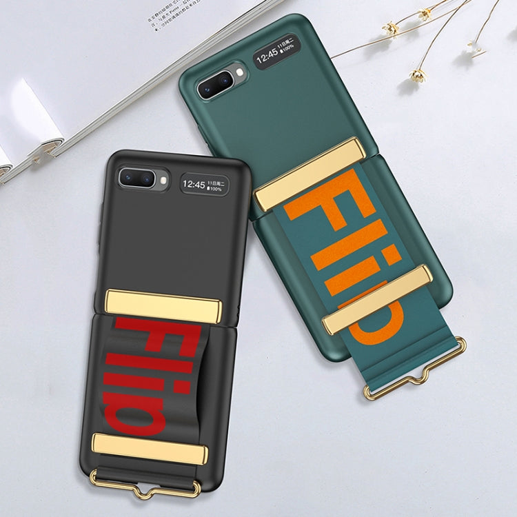 GKK Ultra-sottile custodia a libro per telefono con copertura completa con cinturino, For Samsung Galaxy Z Flip