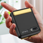 GKK Ultra-sottile custodia a libro per telefono con copertura completa con cinturino, For Samsung Galaxy Z Flip