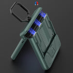 Custodia per cellulare con armatura magnetica scorrevole GKK con supporto per anello, For Samsung Galaxy Z Flip3 5G