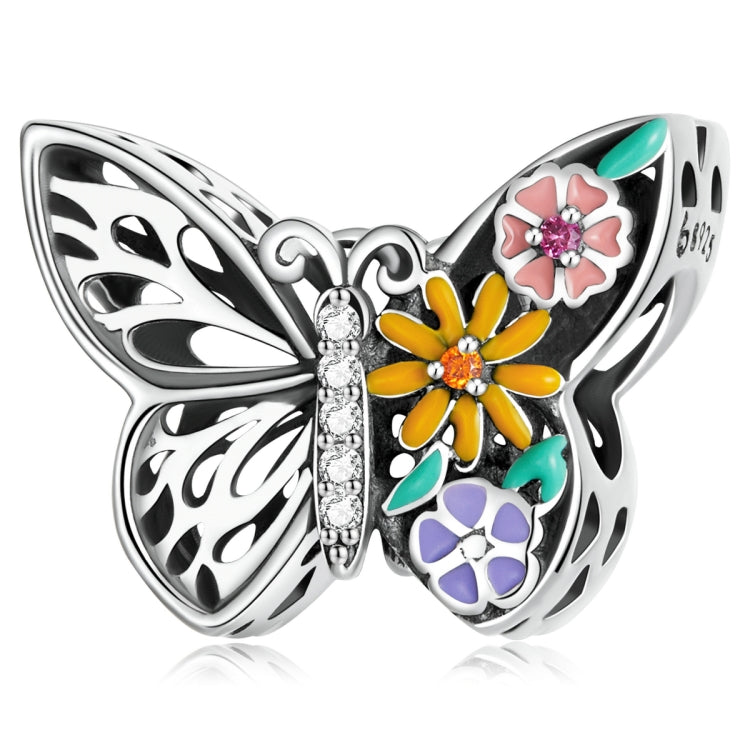 Accessori per collana braccialetto fai-da-te con perline a forma di farfalla in argento sterling S925, Flower Butterfly