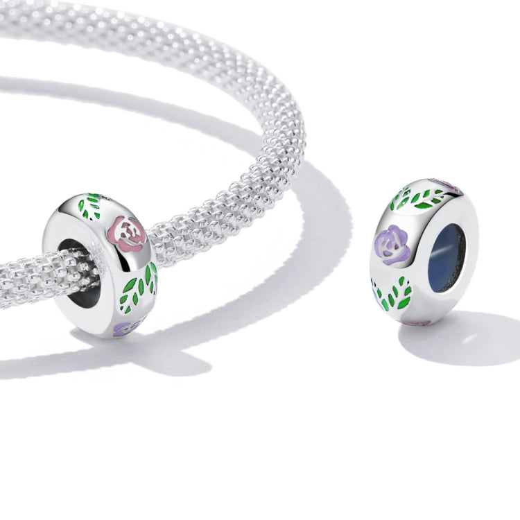 Accessori per collana braccialetto fai-da-te con perline doodle di fiori in argento sterling S925, Flower Doodle