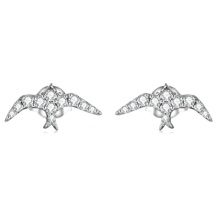 Orecchini da donna con mini rondine in argento sterling S925, Mini Swallow