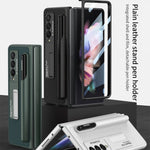 Custodia protettiva in pelle antiurto ultrasottile GKK con supporto e slot per penne, For Samsung Galaxy Z Fold3 5G