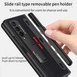 Custodia protettiva in pelle antiurto ultrasottile GKK con supporto e slot per penne, For Samsung Galaxy Z Fold3 5G