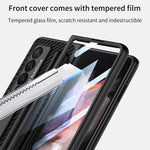 Custodia protettiva in pelle antiurto ultrasottile GKK con supporto e slot per penne, For Samsung Galaxy Z Fold3 5G
