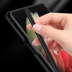 Custodia per telefono antiurto ultrasottile GKK con supporto, slot per penna e penna stilo, For Samsung Galaxy S21 Ultra 5G