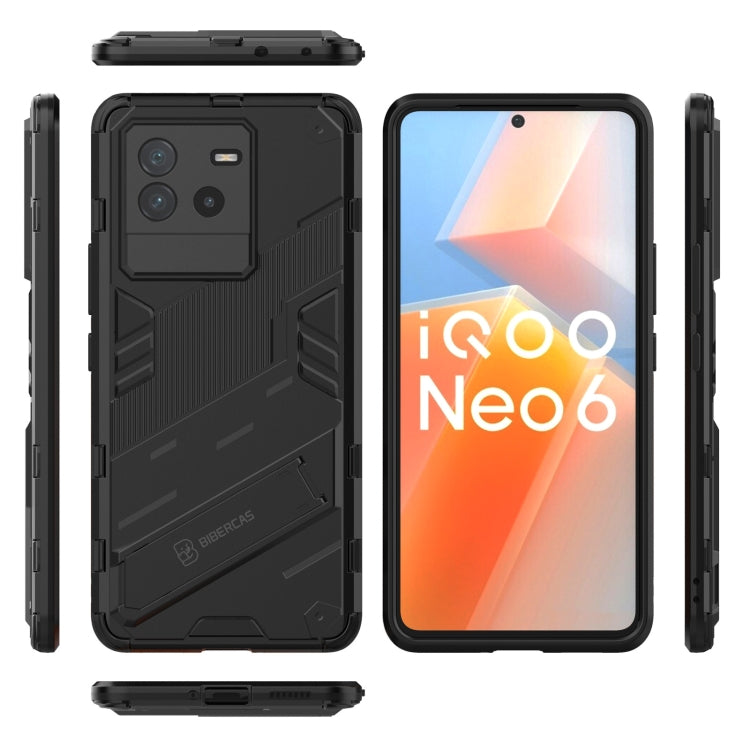 Punk Armor PC + Custodia per telefono in TPU con supporto, For vivo iQOO Neo6 5G