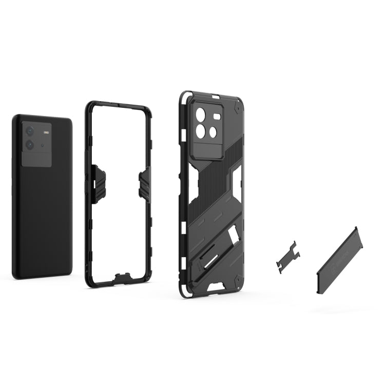 Punk Armor PC + Custodia per telefono in TPU con supporto, For vivo iQOO Neo6 5G