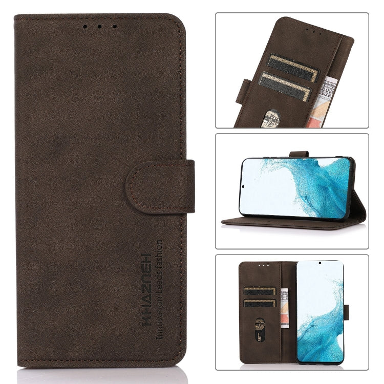 KHAZNEH Custodia per telefono in pelle con trama opaca, For Samsung Galaxy A53 5G, For Samsung Galaxy A73 5G, For Samsung Galaxy F23 5G / M23 5G, For Samsung Galaxy M52 5G, For Samsung Galaxy S22+ 5G, For Samsung Galaxy S22 Ultra 5G