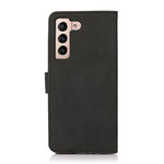 KHAZNEH Custodia per telefono in pelle con trama opaca, For Samsung Galaxy S22 5G