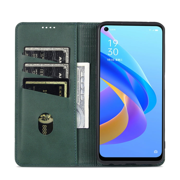 AZNS Custodia per telefono in pelle a conchiglia con struttura in vitello magnetico, For OPPO K10 / A96 4G / Realme 9i, For Xiaomi Redmi 10C / 10 India, For Honor X8 / X30i