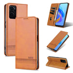 AZNS Custodia per telefono in pelle a conchiglia con struttura in vitello magnetico, For OPPO K10 / A96 4G / Realme 9i, For Xiaomi Redmi 10C / 10 India, For Honor X8 / X30i