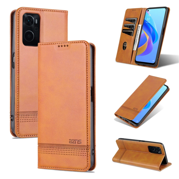 AZNS Custodia per telefono in pelle a conchiglia con struttura in vitello magnetico, For OPPO K10 / A96 4G / Realme 9i, For Xiaomi Redmi 10C / 10 India, For Honor X8 / X30i