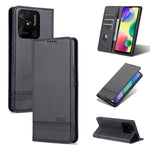 AZNS Custodia per telefono in pelle a conchiglia con struttura in vitello magnetico, For OPPO K10 / A96 4G / Realme 9i, For Xiaomi Redmi 10C / 10 India, For Honor X8 / X30i