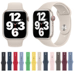 Cinturino in silicone per Apple Watch Series, For Apple Watch Series 9&8&7 41mm / SE 3&SE 2&6&SE&5&4 40mm, For Apple Watch 42mm / 41mm / 40mm / 38mm, For Apple Watch 46mm / 49mm / 45mm / 44mm                                                             ...