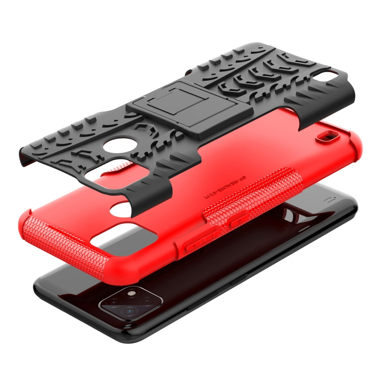 Gomma Texture TPU + Custodia per telefono PC con supporto, For OPPO Realme C21Y, For Motorola Moto G22/E32, For OPPO Realme C35