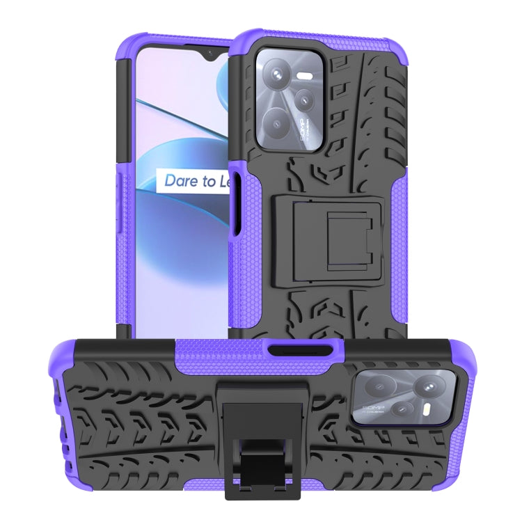 Gomma Texture TPU + Custodia per telefono PC con supporto, For OPPO Realme C21Y, For Motorola Moto G22/E32, For OPPO Realme C35
