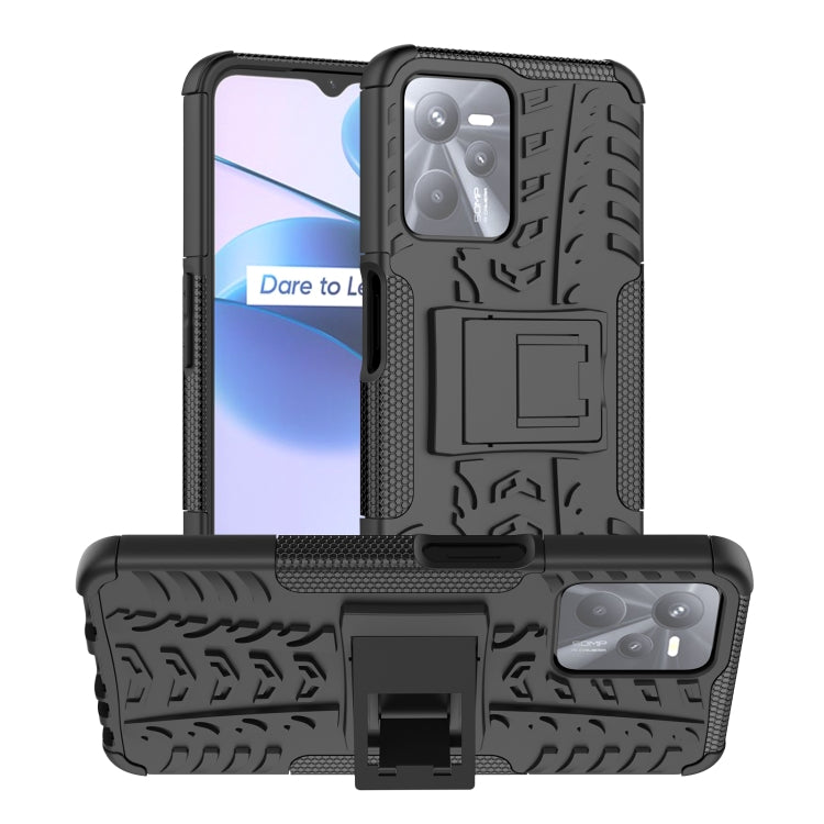 Gomma Texture TPU + Custodia per telefono PC con supporto, For OPPO Realme C21Y, For Motorola Moto G22/E32, For OPPO Realme C35