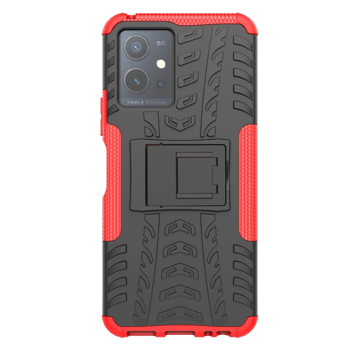 Gomma Texture TPU + Custodia per telefono PC con supporto, For vivo Y75 / Y55 / T1 5G, For Samsung Galaxy M23 / F23 5G