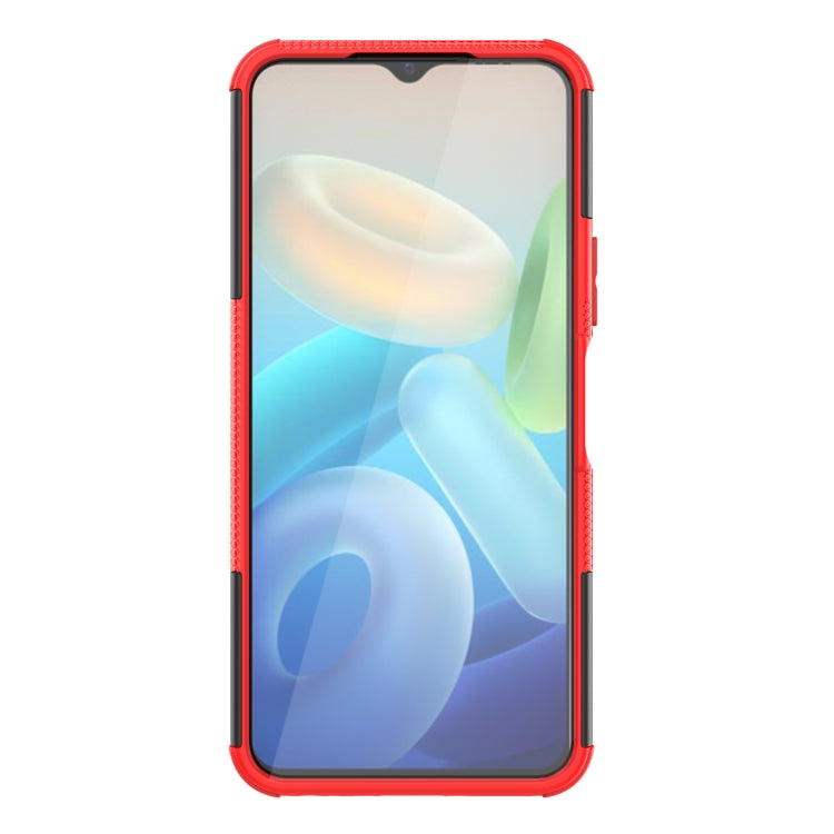 Gomma Texture TPU + Custodia per telefono PC con supporto, For vivo Y75 / Y55 / T1 5G, For Samsung Galaxy M23 / F23 5G