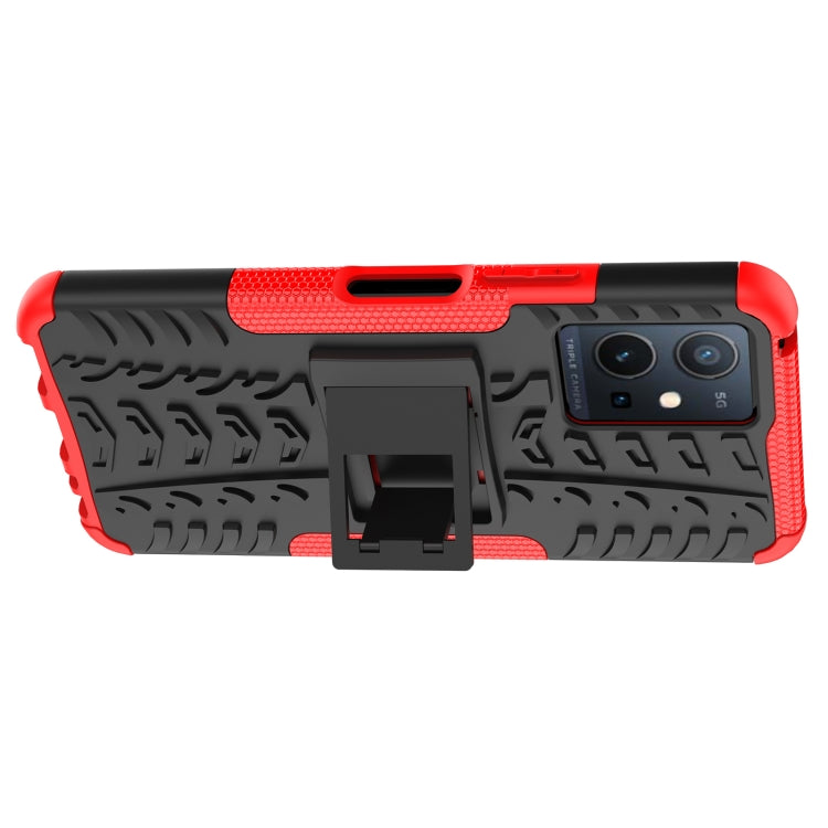 Gomma Texture TPU + Custodia per telefono PC con supporto, For vivo Y75 / Y55 / T1 5G, For Samsung Galaxy M23 / F23 5G