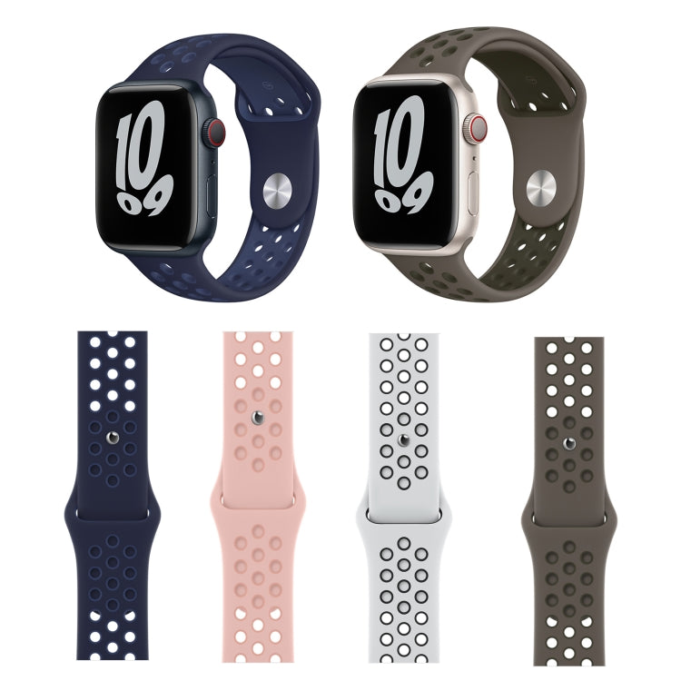 Cinturino sportivo in silicone per Apple Watch Series, 7 41mm / 6&SE&5&4 40mm / 3&2&1 38mm, 7 45mm / 6&SE&5&4 44mm / 3&2&1 42mm