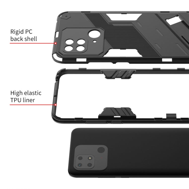 Punk Armor PC + Custodia per telefono in TPU con supporto, For Xiaomi Redmi 10C 4G