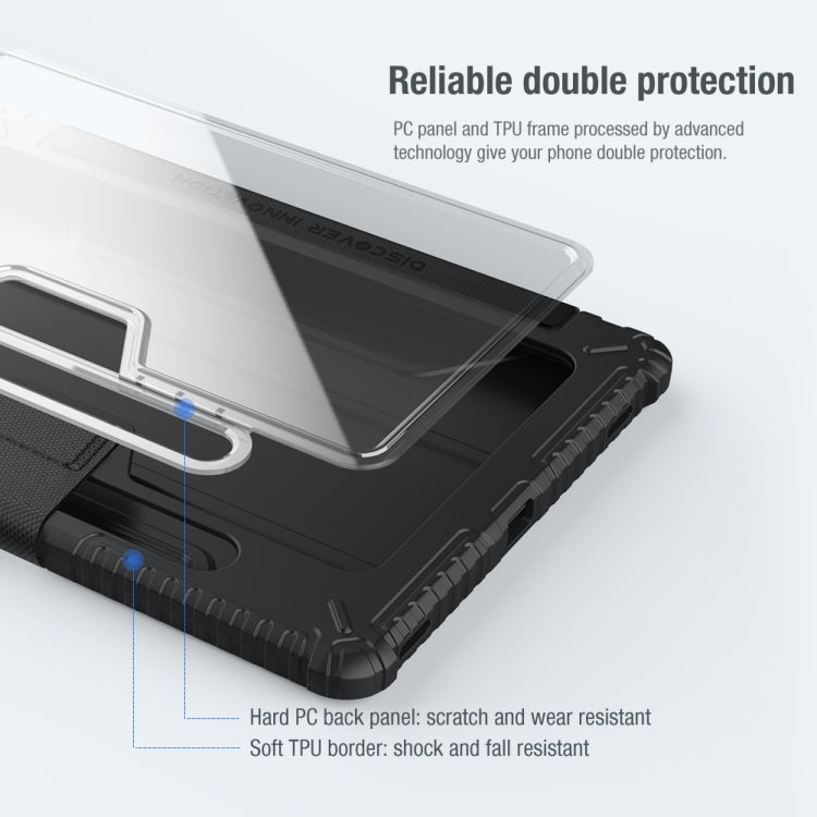 Custodia in pelle per tablet NILLKIN Bumper Pro Camshield, For Samsung Galaxy Tab S8, For Samsung Galaxy Tab S8+