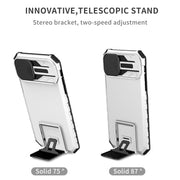 Custodia per telefono camshield scorrevole con supporto stereoscopico, For iPhone 11, For iPhone 12, For iPhone 12 Pro