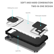 Custodia per telefono camshield scorrevole con supporto stereoscopico, For iPhone 11, For iPhone 12, For iPhone 12 Pro