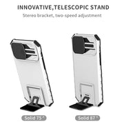 Custodia per telefono camshield scorrevole con supporto stereoscopico, For iPhone 13, For iPhone 11 Pro, For iPhone 11 Pro Max