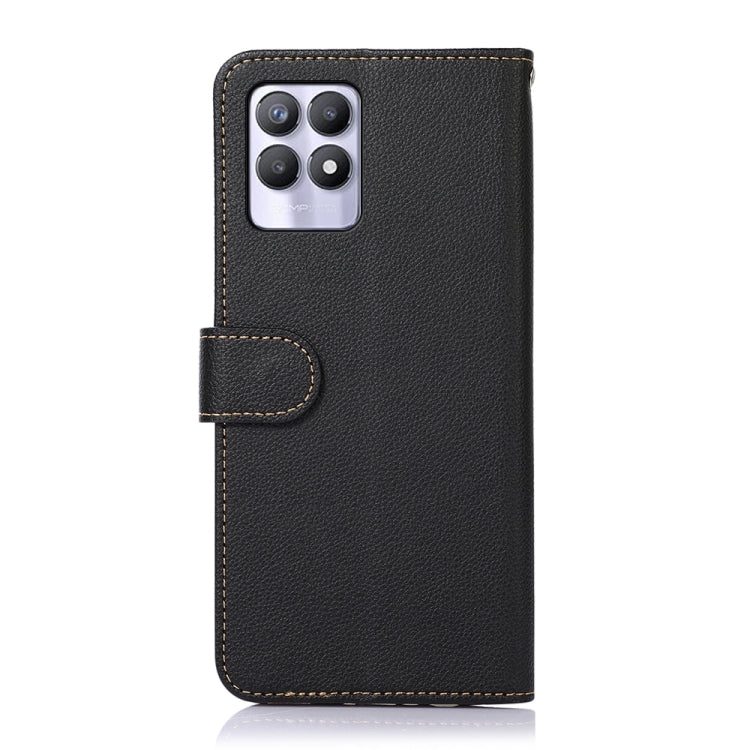 KHAZNEH Custodia per telefono RFID in pelle con texture Litchi, For OPPO Realme 8i, For OPPO Realme 9 Pro+, For OPPO Realme 9i, For OPPO Realme C35, / Find X5 LiteFor OPPO Reno7 5G Foreign