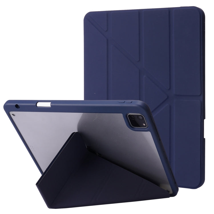 Custodia per tablet in pelle acrilica trasparente a deformazione, For iPad Air 13 2025 / 2024 / iPad Pro 12.9 2022 / 2021 / 2020 / 2018