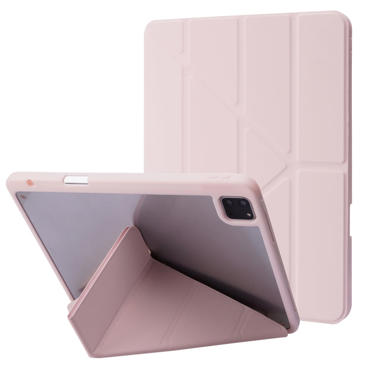 Custodia per tablet in pelle acrilica trasparente a deformazione, For iPad Air 13 2025 / 2024 / iPad Pro 12.9 2022 / 2021 / 2020 / 2018