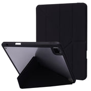 Custodia per tablet in pelle acrilica trasparente a deformazione, For iPad Air 13 2025 / 2024 / iPad Pro 12.9 2022 / 2021 / 2020 / 2018