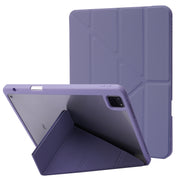 Custodia per tablet in pelle acrilica trasparente a deformazione, For iPad Air 13 2025 / 2024 / iPad Pro 12.9 2022 / 2021 / 2020 / 2018