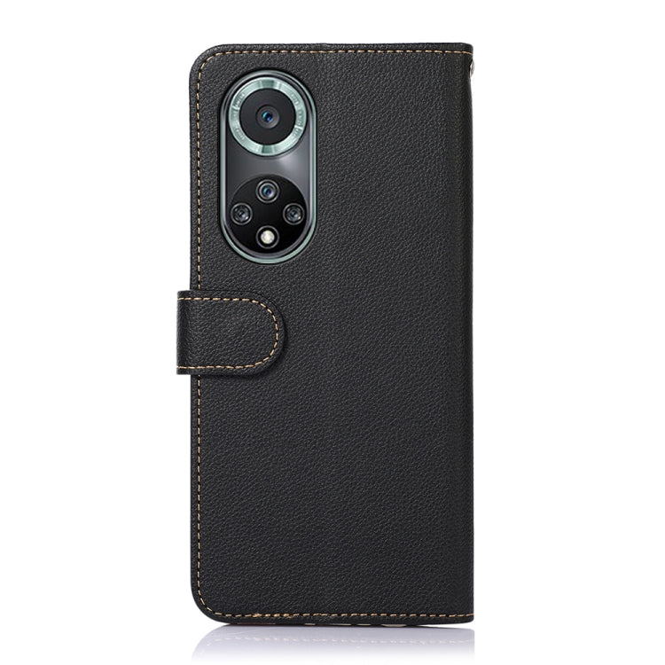 KHAZNEH Custodia per telefono RFID in pelle con texture Litchi, For Honor 50 Pro / Huawei nova 9 Pro, For Honor 50