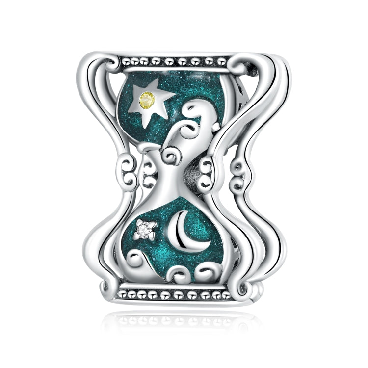Perline argento 925 clessidra Sun Moon per gioielli