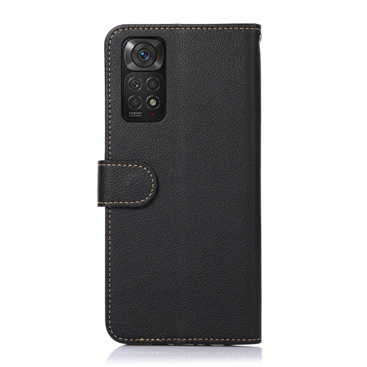 KHAZNEH Custodia per telefono RFID in pelle con texture Litchi, For Xiaomi Redmi Note 11S, For Xiaomi Redmi Note 10 4G / 10S, For Xiaomi Mi 11 Lite, For Xiaomi Mi 11T / 11T Pro, For Xiaomi 12 Pro, For Xiaomi 12