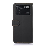 KHAZNEH Custodia per telefono RFID in pelle con texture Litchi, For Xiaomi Poco M4 Pro 4G, For Xiaomi Poco M4 Pro 5G