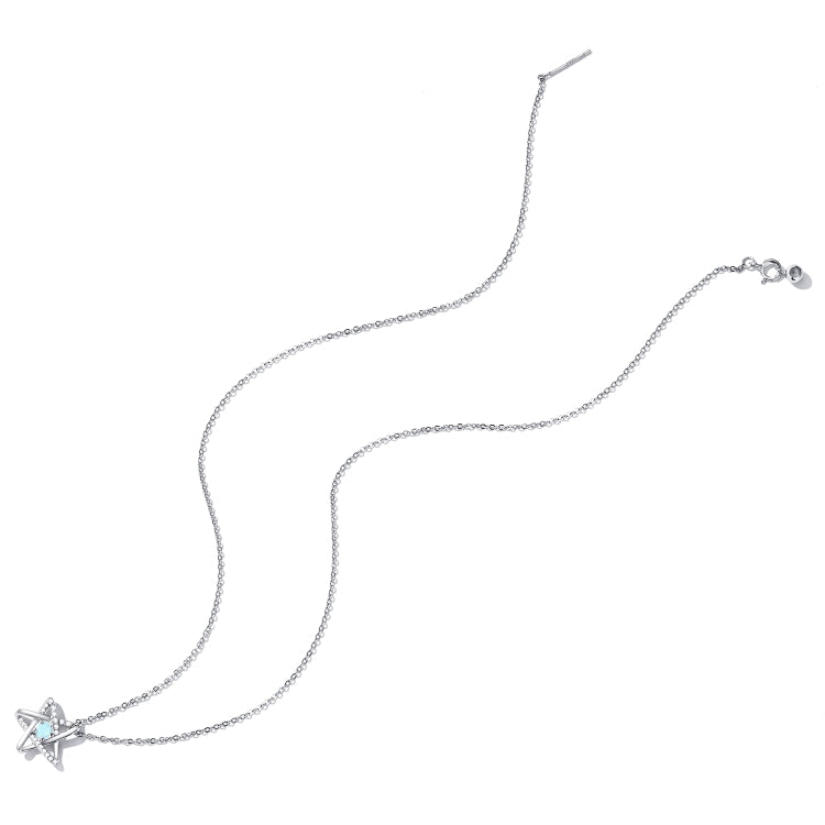 Gioielli con collana da donna con stella opale in argento sterling S925, Opal Star