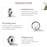 Accessori per collana braccialetto fai-da-te con perline di fiori a farfalla in argento sterling S925, Butterfly Flower